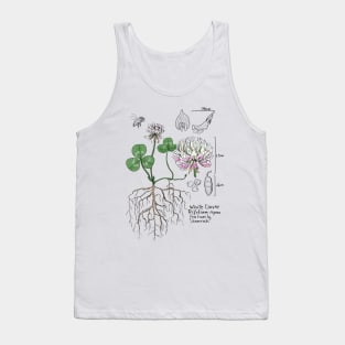 White Clover Botanical - tan Tank Top